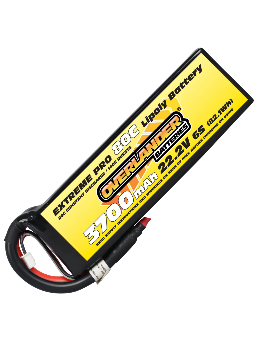 Overlander 3700mAh 22.2V 6S 80C Extreme Pro LiPo Battery - XT90 Connector 2900
