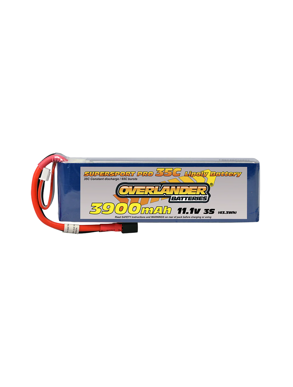 Overlander 3900mAh 11.1V 3S 35C Supersport Pro LiPo Battery - EC5 Connector 2574