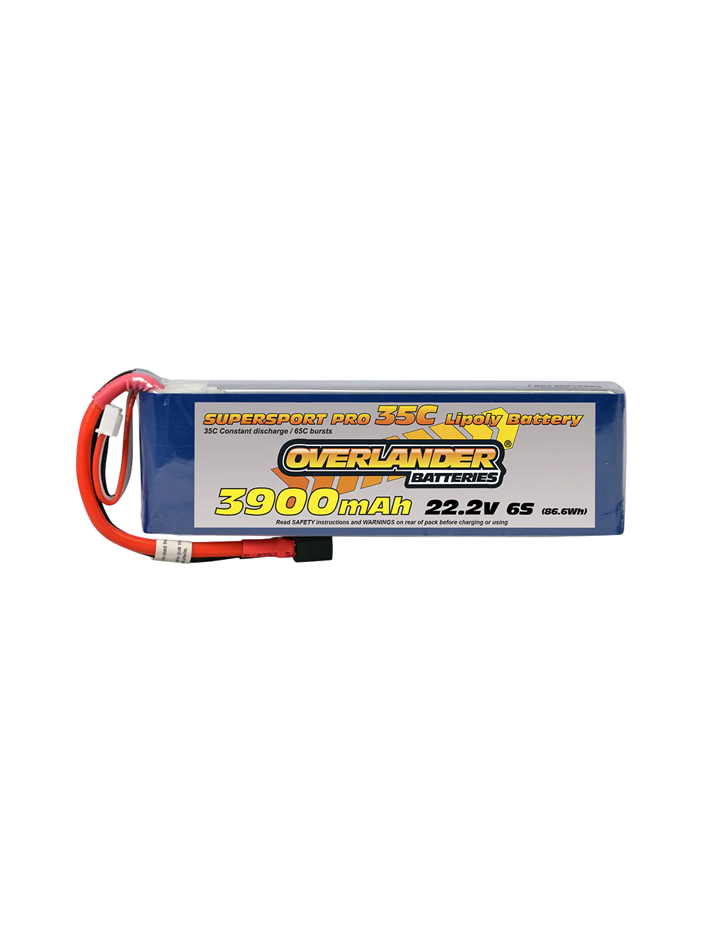 Overlander 3900mAh 22.2V 6S 35C Supersport Pro LiPo Battery - XT90 Connector 2473