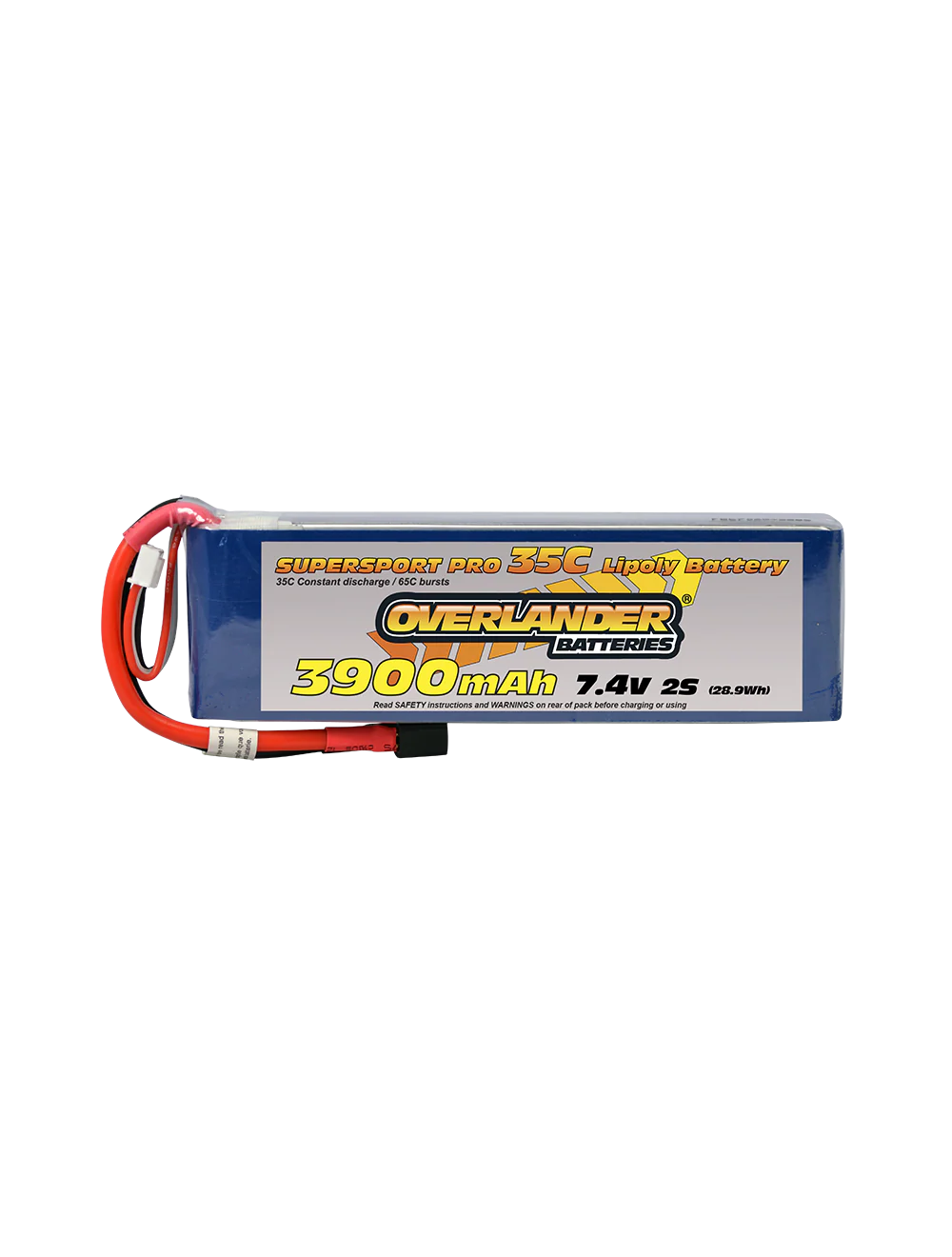 Overlander 3900mAh 7.4V 2S 35C Supersport Pro LiPo Battery 2573