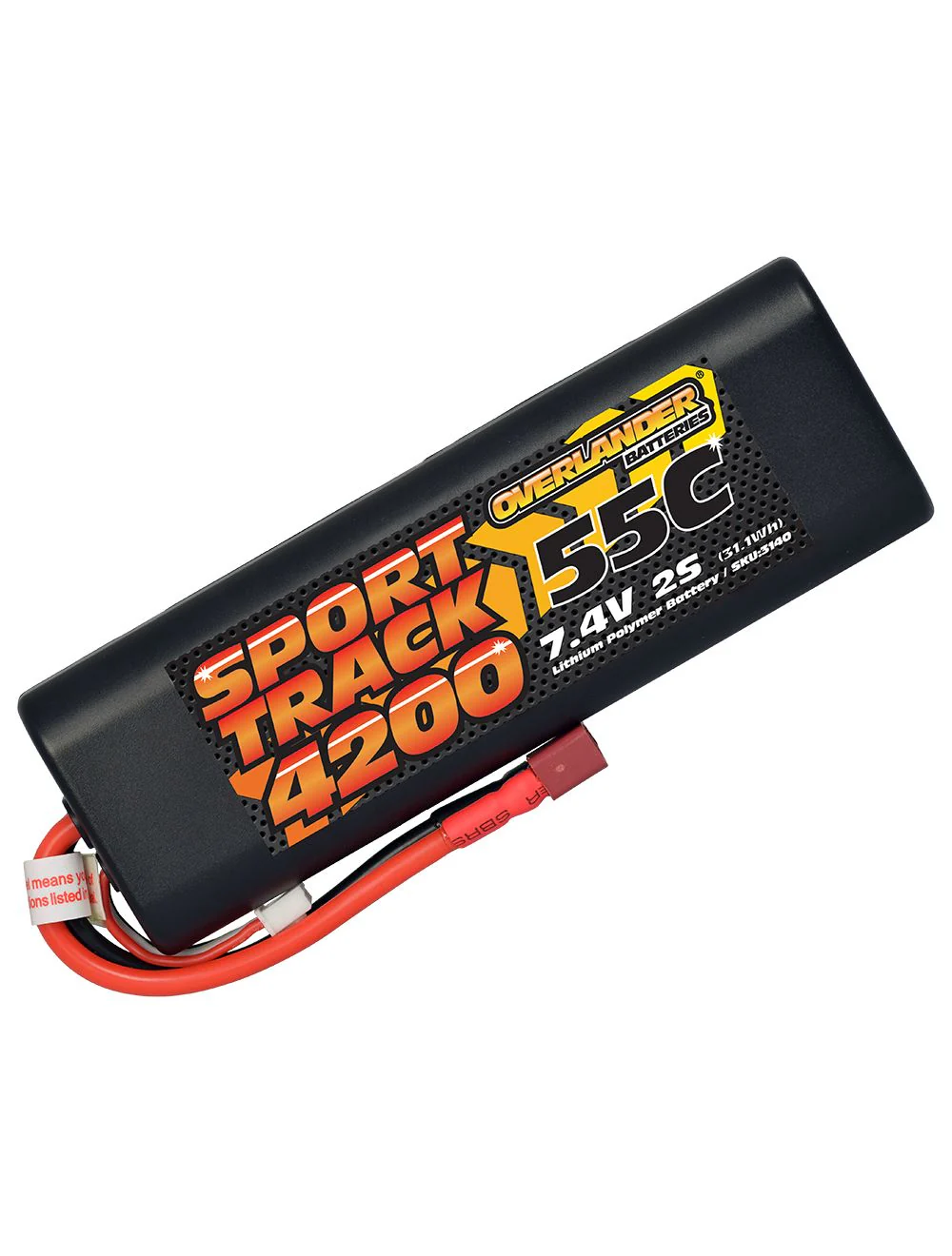 Overlander 4200mAh 7.4V 2S 55C Hard Case Sport Track LiPo Battery 3140