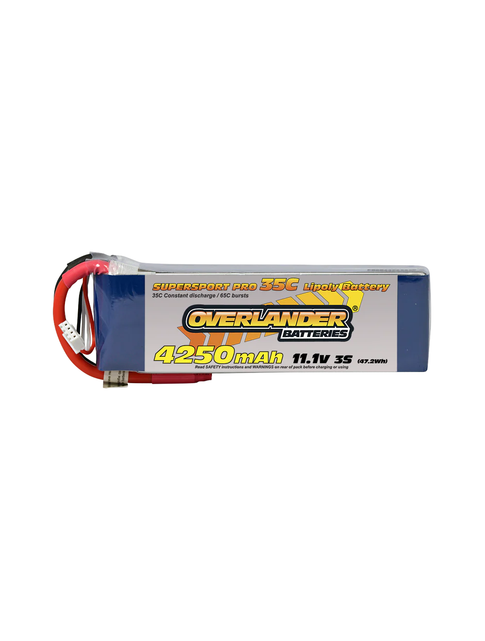 Overlander 4250mAh 11.1V 3S 35C Supersport Pro LiPo Battery - XT90 Connector 2475