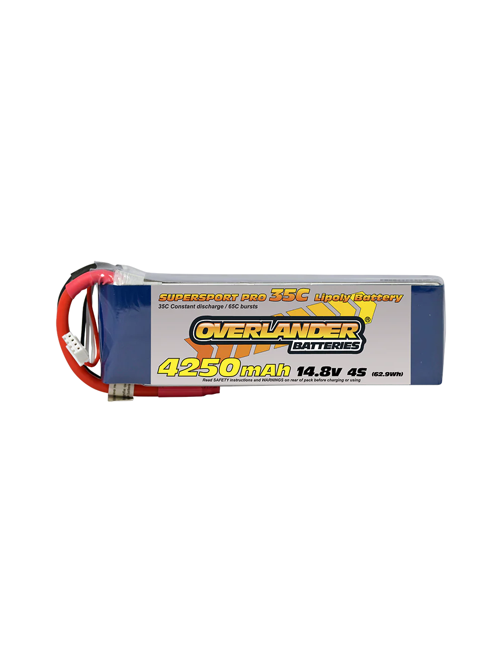 Overlander 4250mAh 14.8V 4S 35C Supersport Pro LiPo Battery - EC3 Connector 2476