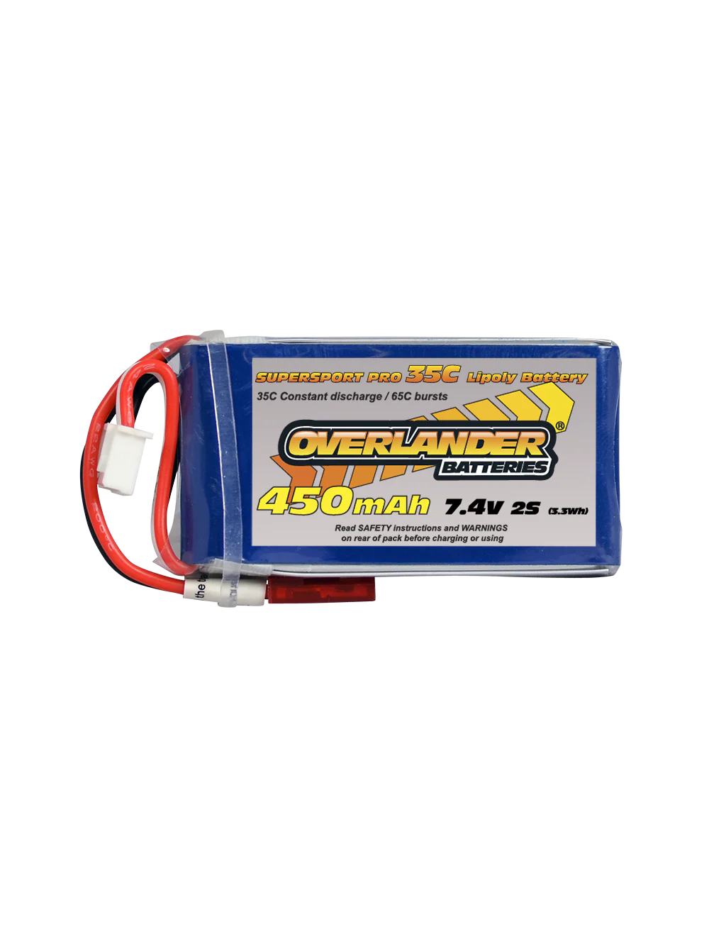 Overlander 450mAh 7.4V 2S 35C Supersport Pro LiPo Battery 2556