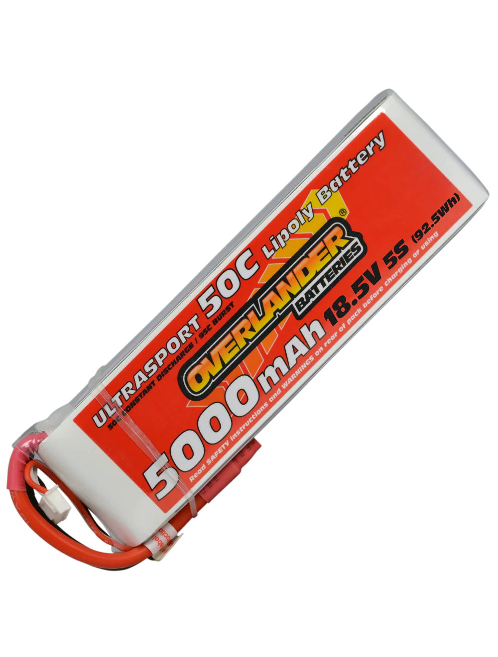 Overlander 5000mAh 18.5V 5S 50C Ultrasport LiPo Battery - XT90 Anti Spark Connector 3221