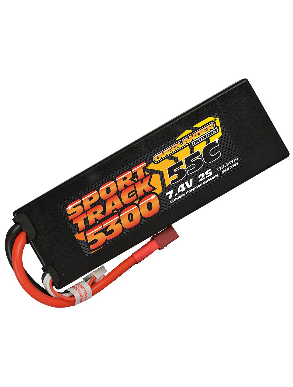 Overlander 5300mAh 7.4V 2S 55C Hard Case Sport Track LiPo Battery 3141