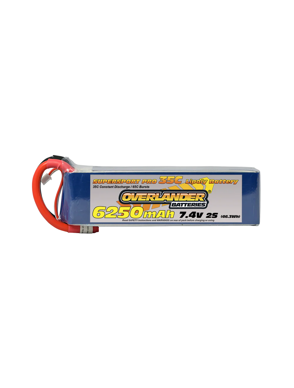 Overlander 6250mAh 7.4V 2S 35C Supersport Pro LiPo Battery 2779