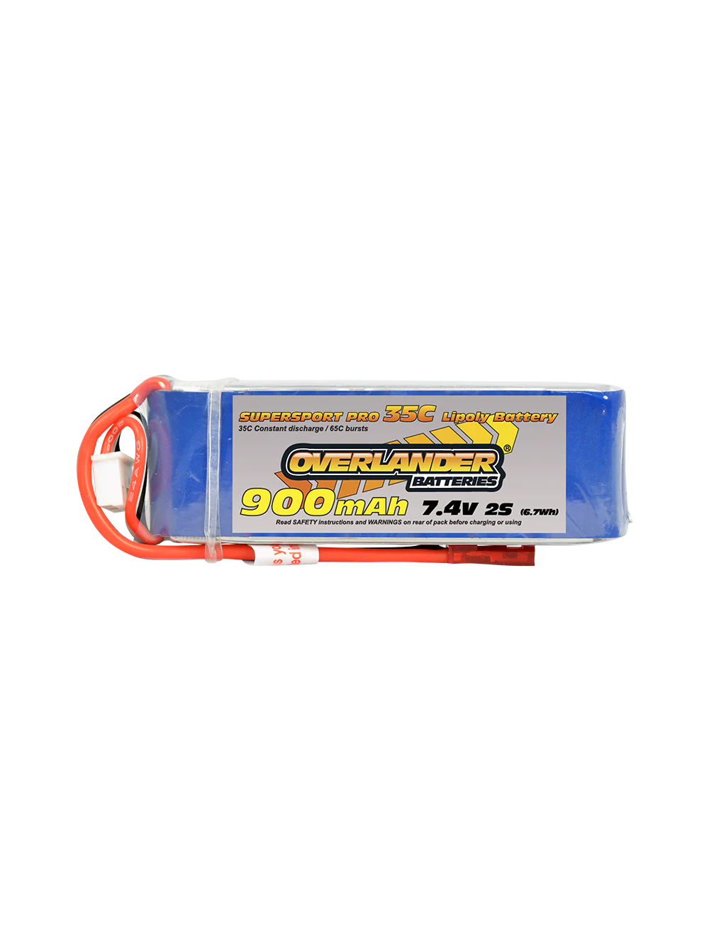 Overlander 900mAh 7.4V 2S 35C Supersport Pro LiPo Battery 2558