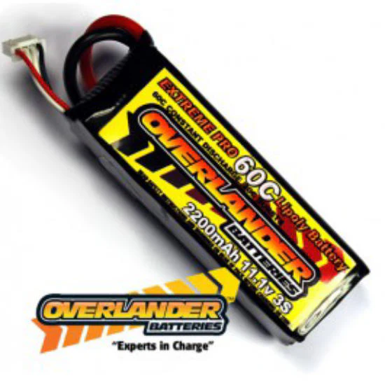 Overlander EXTREME PRO 2200mAh 3S 11.1v 80C Lipo Battery EC3