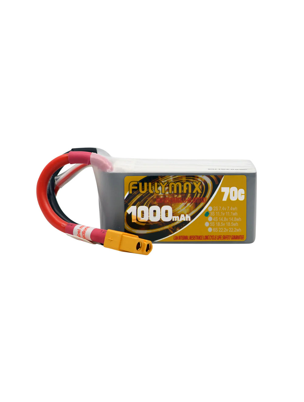 Overlander Fullymax 1000mAh 11.1V 3S 70C FPV LiPo Battery 3374