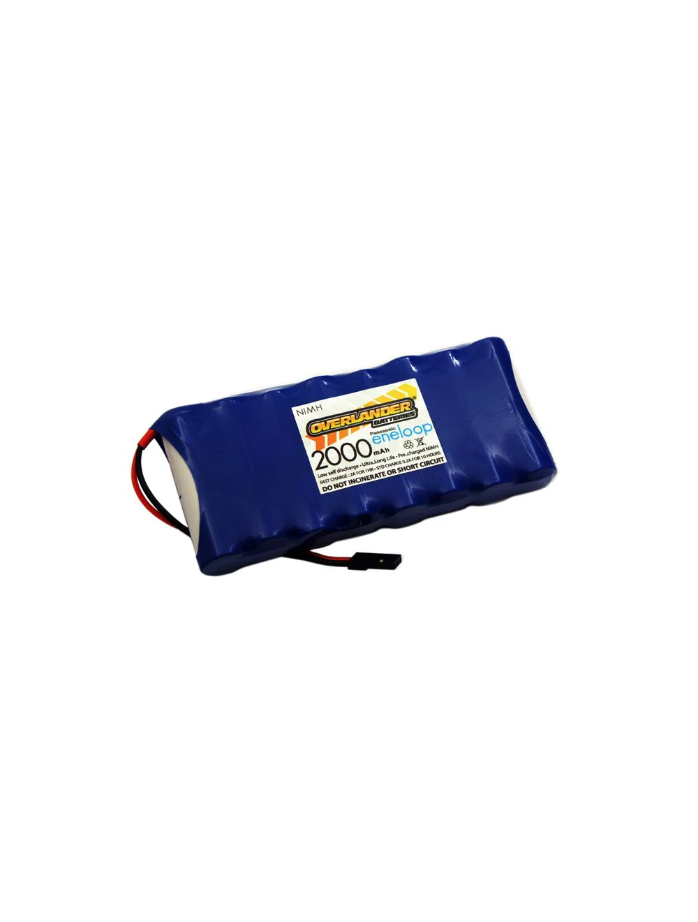 Overlander Panasonic Eneloop AA 2000mAh 9.6V Flat NiMH Battery - JR Connectors 2875