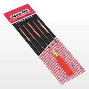 Perma-Grit Set of 5 Needle Files with Colleted Handle NF-1H PermaGrit