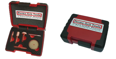 Perma-Grit Set Of 5 Rotaries ( fine grit ) 3.1mm (1/8") arbor KT5F PermaGrit