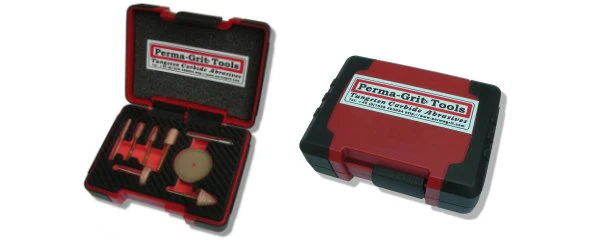 Perma-Grit Set Of 7 Rotaries ( fine grit ) 3.1mm (1/8") arbor KT1F PermaGrit