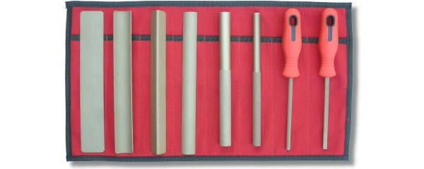 Perma-Grit Set Of 8 Hand Tools In Wallet Fine Grade SET8F PermaGrit