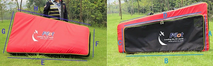 Pilot RC Wing Bag 30cc Skywolf/Trainer Red/Black PIL502 - Image 2