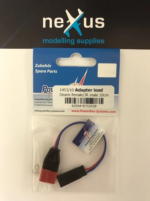 PowerBox Adapter Lead JR Female (Model side) to Deans Female 1453/10