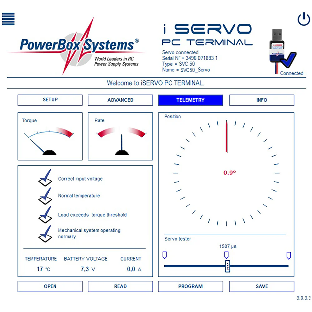 PowerBox iServo HVC.50 including a Metal Single Horn 12-26v S36000 - Image 10