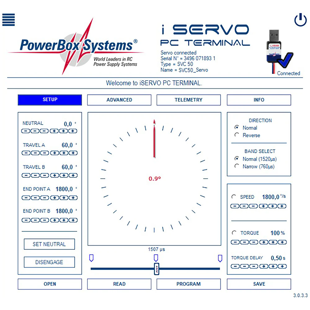 PowerBox iServo HVC.50 including a Metal Single Horn 12-26v S36000 - Image 8