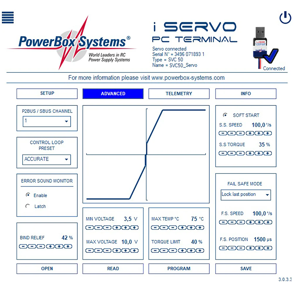 PowerBox iServo HVC.50 including a Metal Single Horn 12-26v S36000 - Image 9
