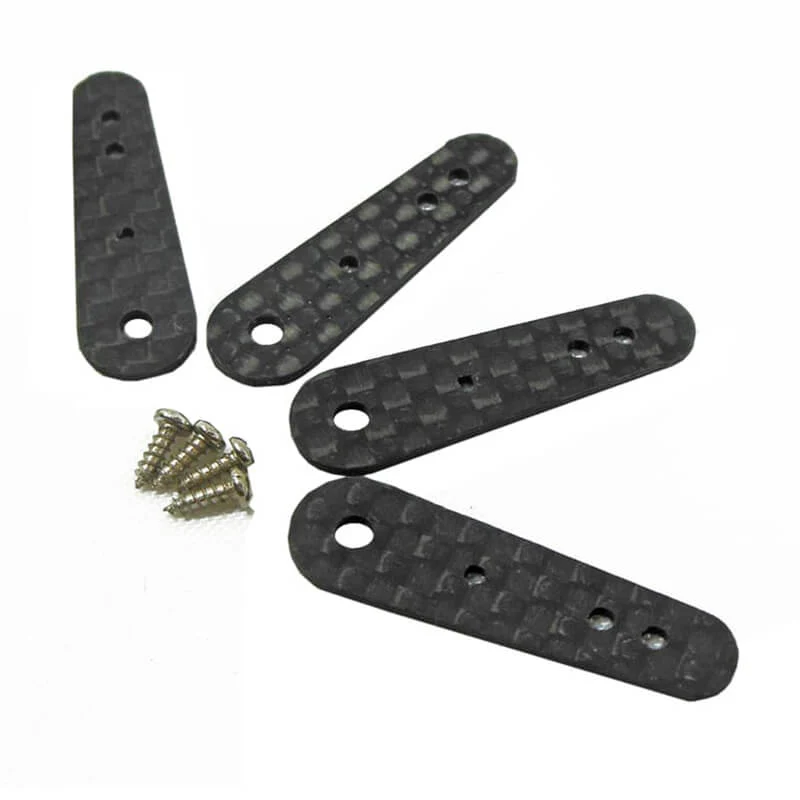 PRECISION AEROBATICS CARBON MD SIZE LONG SERVO ARMS - 4 Peice Set AC-1913
