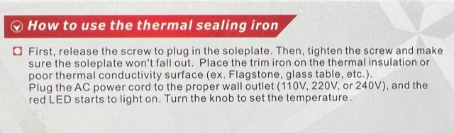 Prolux Trim Sealing Iron w/Stand (2x Shoe Plates) PX1351GB - Image 3