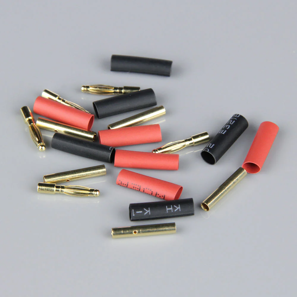 Radient 2mm Gold Connector Pairs including Heat Shrink (5pcs) RDNAC010086