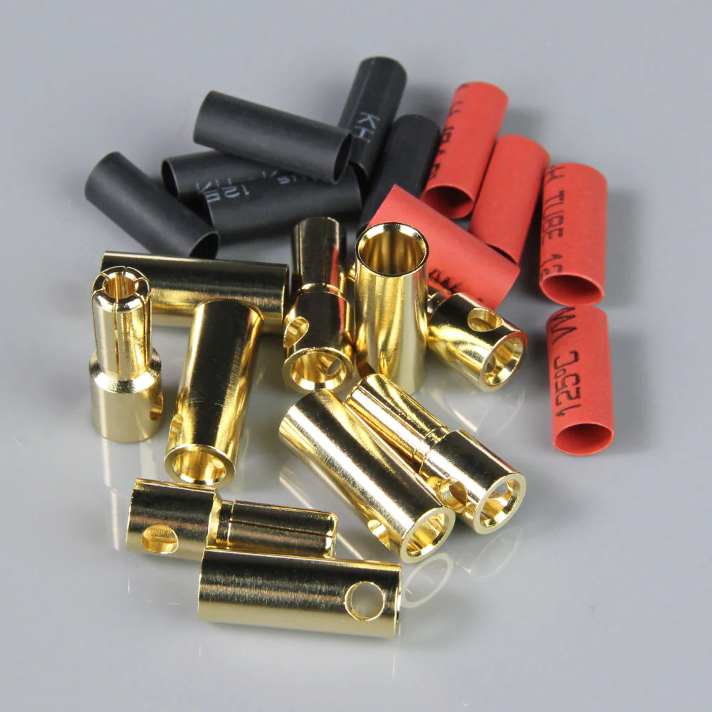 Radient 5.5mm Gold Connector Pairs including Heat Shrink (5 pairs) RDNAC010094