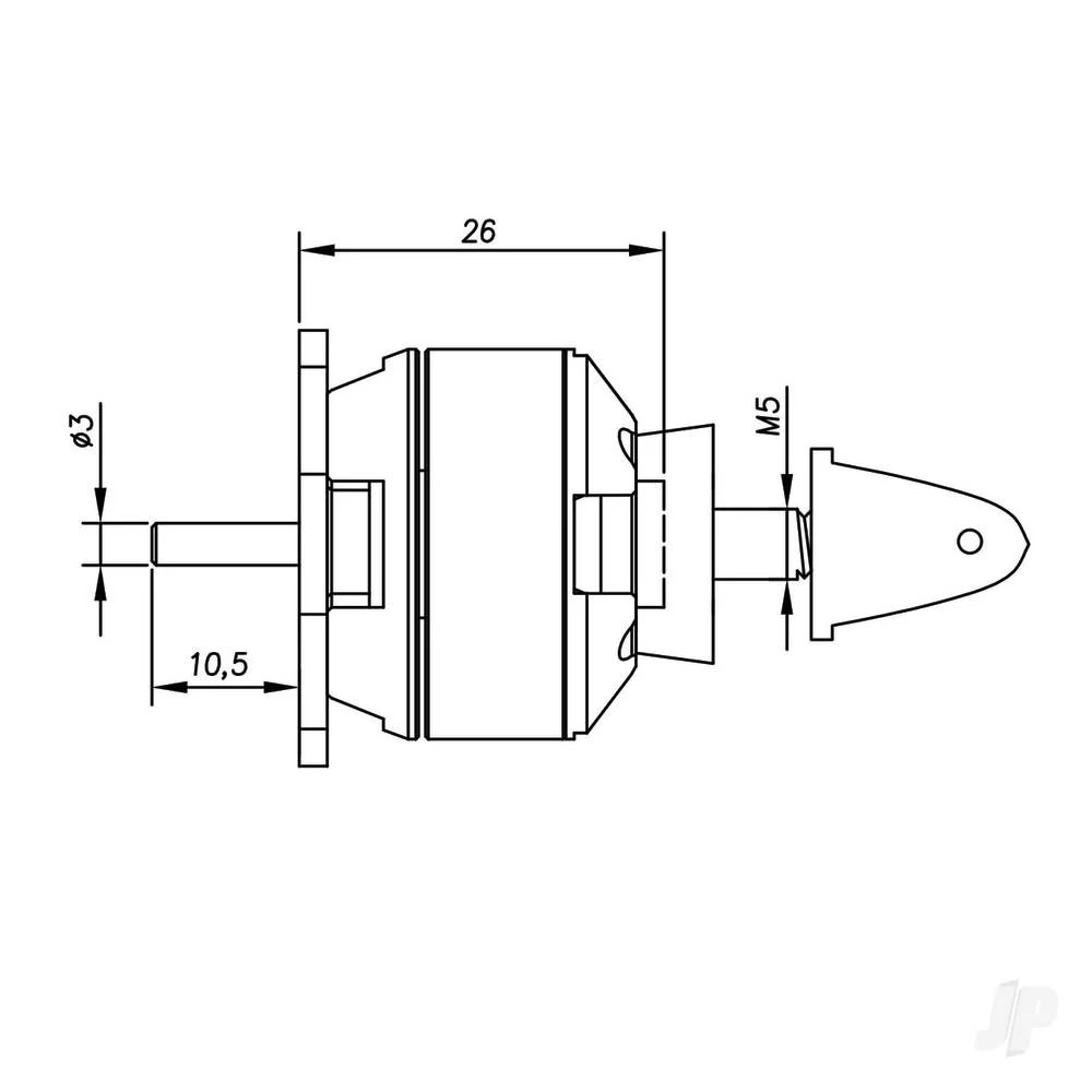 Radient Brushless Motor 2826 1900kV (2-3S) RDNM28261900 - Image 3