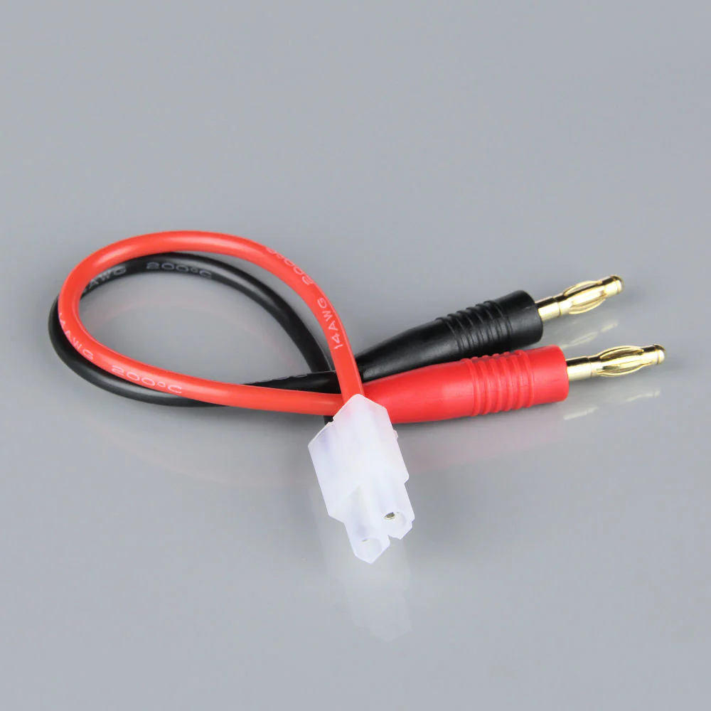Radient Charge Lead, 4mm Bullet to Tamiya Male, 14AWG, 150mm (ESC End) RDNAC010075
