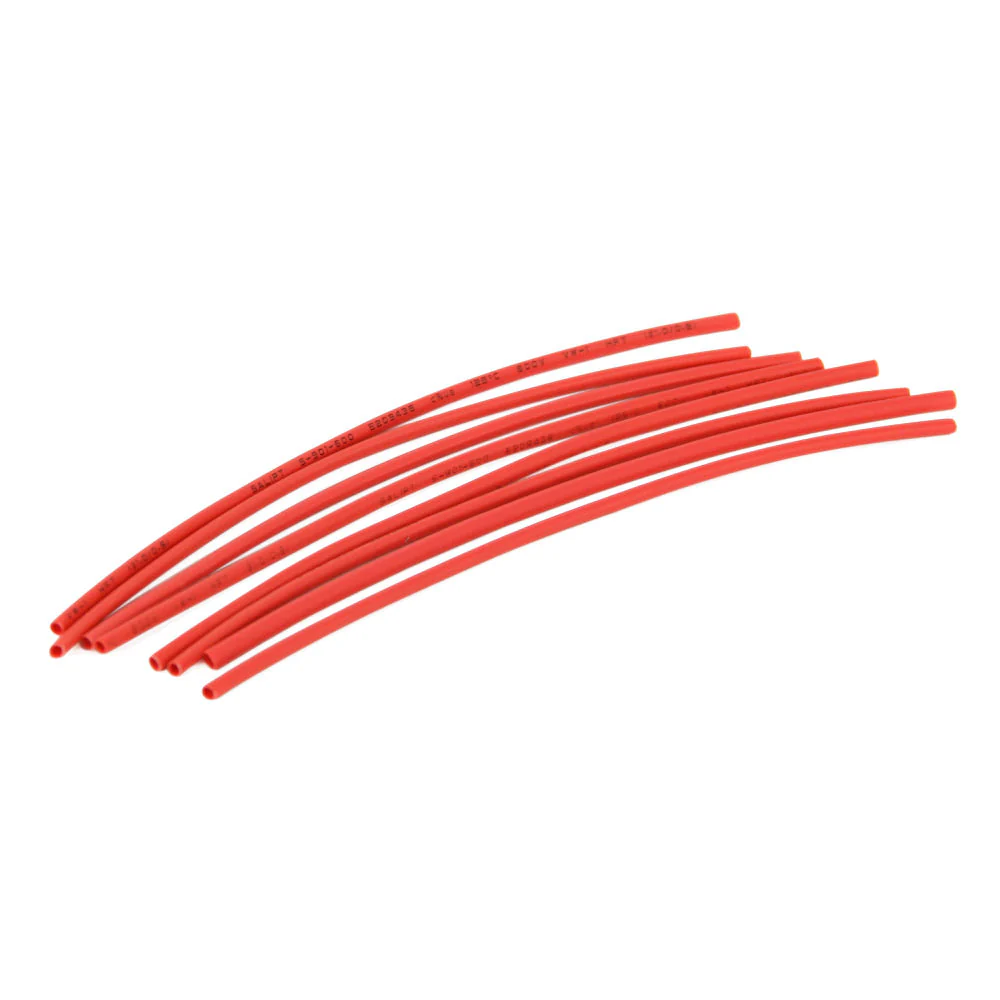 Radient Heat Shrink Tubing, 1.5mm x 100mm, 1/16x4in (8pcs) RED RDNA0612