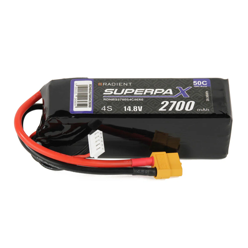 Radient LiPo 4S 2700mAh 14.8V 50C (XT60) RDNBS2700S4C50X6