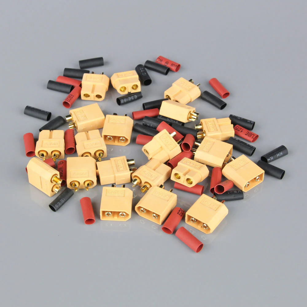 Radient XT60 Pairs including Heat Shrink (10pcs) RDNAC010024