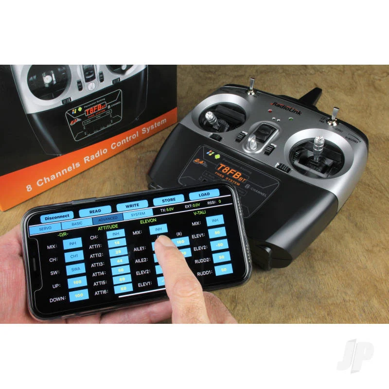 RadioLink T8FB-BT 2.4GHz 8-Channel Transmitter with Bluetooth and 2x R8EF Receivers (Mode 2) RLKT081010 - Image 6