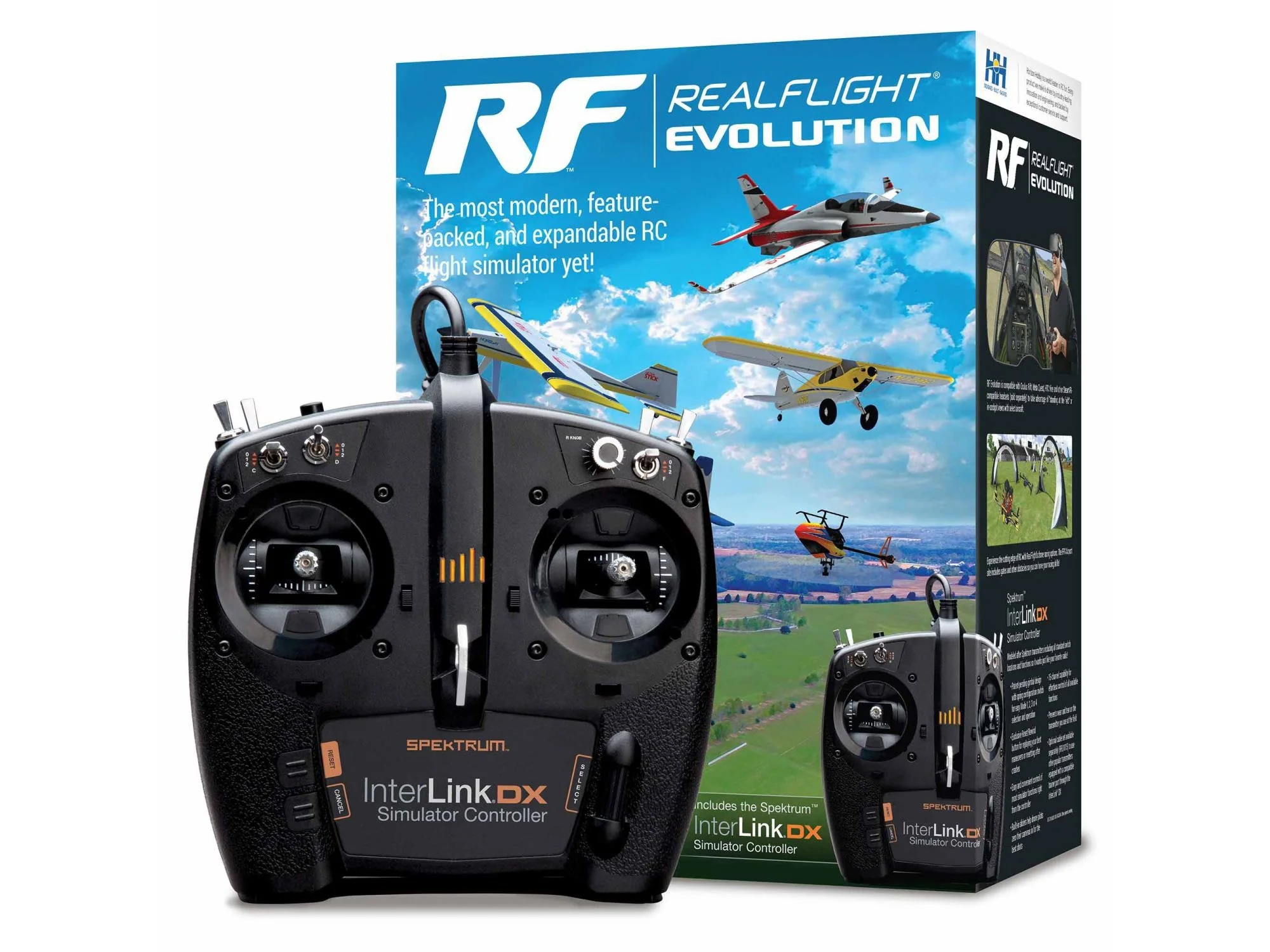 RealFlight Evolution RC Flight Simulator with InterLink DX Multi Mode Controller