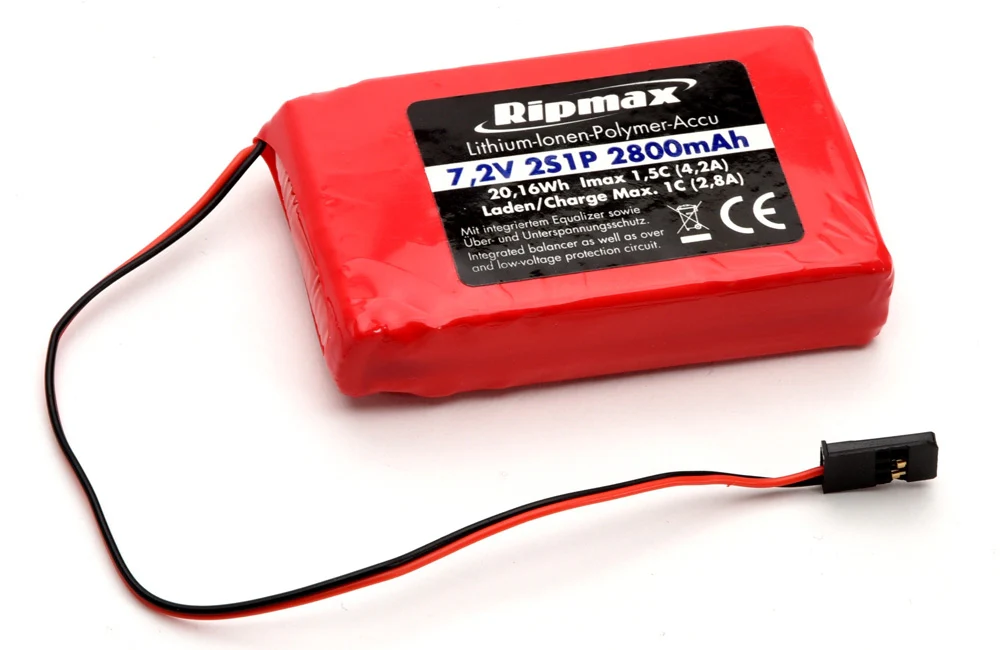 Ripmax 2S1P 7.4V 2800mAh TX Li-Po (Futaba) O-FTB2S2800