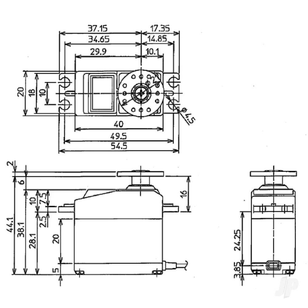 Futaba S-A300 Standard Digital Servo PWM/S.BUS2 11kg/0.17s 4.8V - 7.4V - Image 3