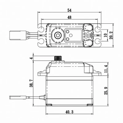 Savox SB-2273SG+ High Voltage Brushless Digital Servo 0.095sec/28kg @ 7.4V SAV-SB2273SG+ - Image 2