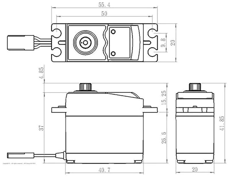 Savox SG-0351+ Std Size Digital Servo Plastic Gear 4.1kg@6v - Image 2