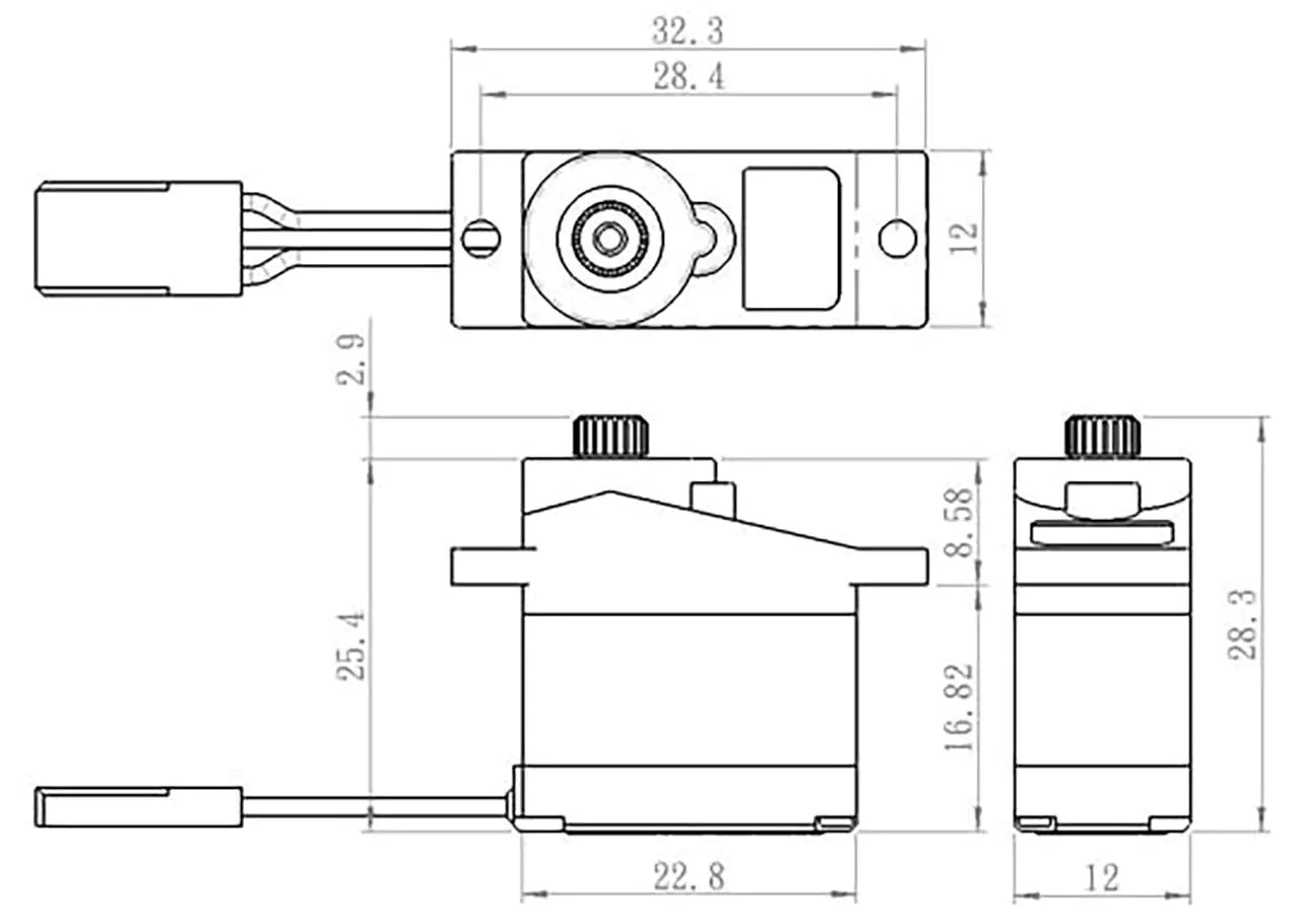 Savox SH-0257MG+ Micro Digital MG Servo With Soft Start 0.09s/2.2kg@6v SH0257MGP - Image 2