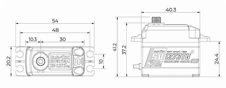 Savox SV-1273TG+ High Voltage Digital Servo With Soft Start 16KG/0.65@7.4V SV1273TG+ - Image 3