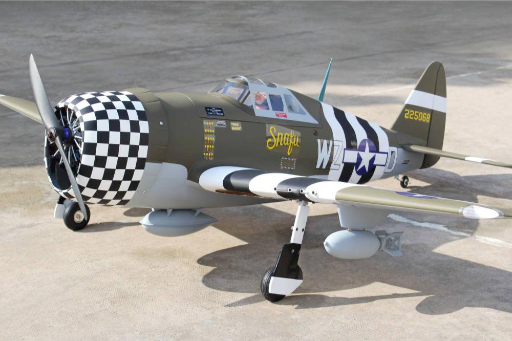Seagull P-47G Thunderbolt Snafu (20cc) 1.6m (63in) with 84° Electric Retracts SEA207NG - Image 3