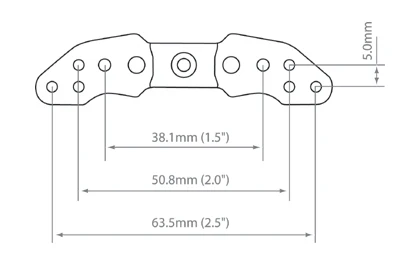 Secraft Hitec 2.5" (M3) Offset Arm (Blue) SEC110 - Image 2