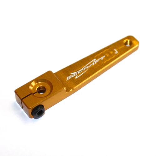 Secraft JR / Spektrum V2 1.5" (M3) Servo Arm (Gold) SEC006 - Image 2