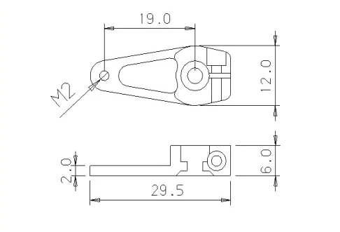 Secraft JR / Spektrum V2 19mm M2 Servo Arm (Gold) SEC203 - Image 2