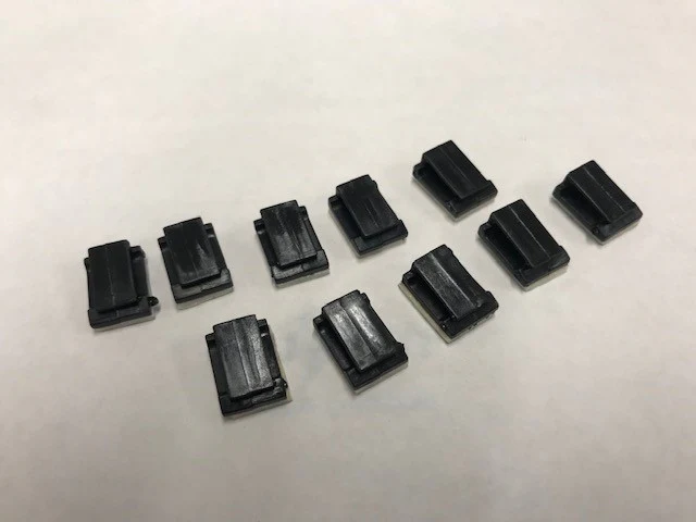 Self Adhesive Plastic Cable Clip Single Wire 12mm x 8mm Pk10 - Image 2