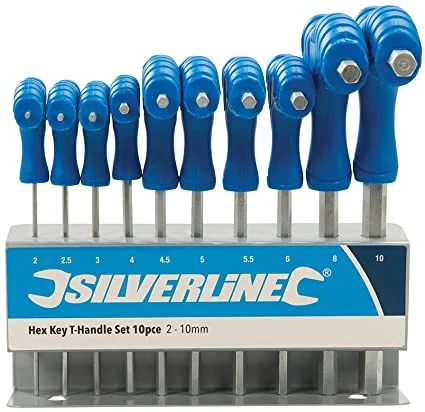 Silverline 323710 Hex Key T-Handle Set 10pce 2 - 10 mm - Image 2