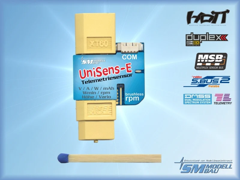 SM MODELL BAU UniSens-E RC Telemetry Sensor 140 A / XT60 Version SM3101
