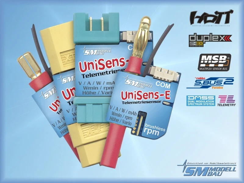 SM MODELL BAU UniSens-E RC Telemetry Sensor 140 A / 4 mm² Silicone Wire Version SM3105 - Image 4