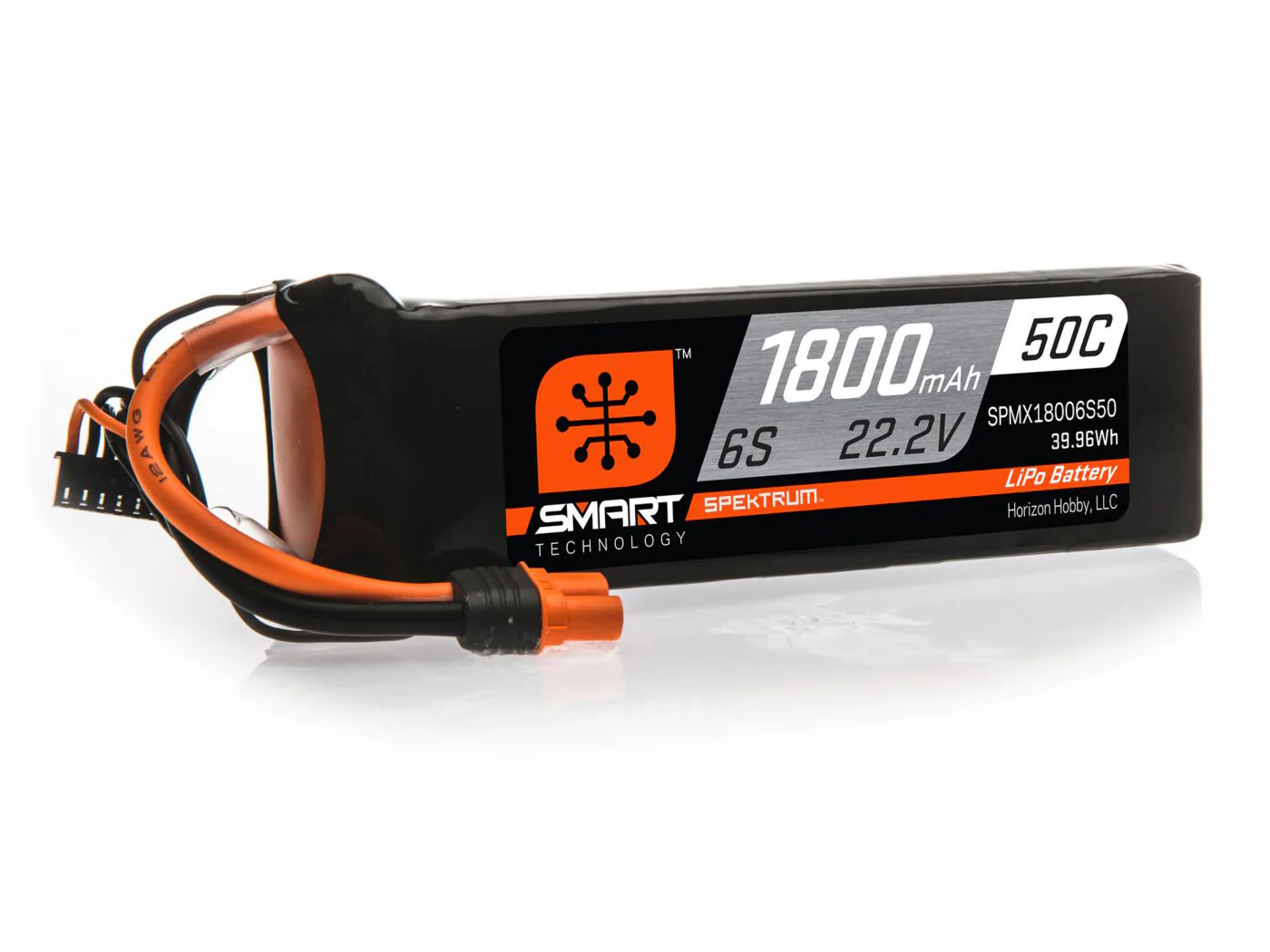 Spektrum 1800mAh 6S 22.2V 50C Smart LiPo Battery IC3 SPMX18006S50